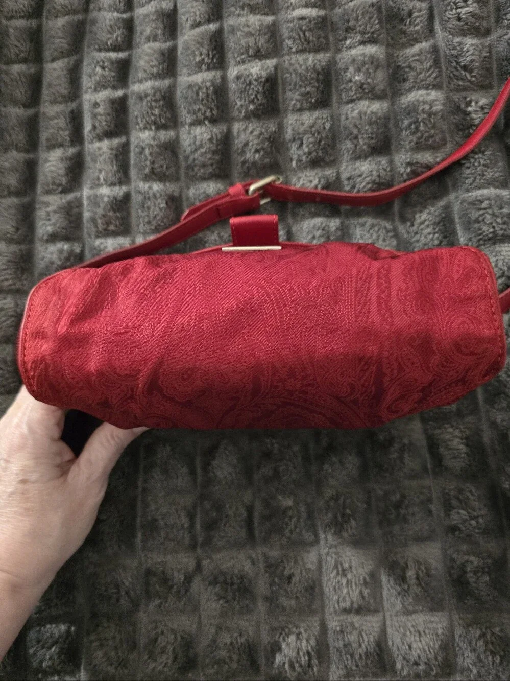 Etro Red Jaquard Crossbody C.O.A. Included EUC - Picture 8 of 16